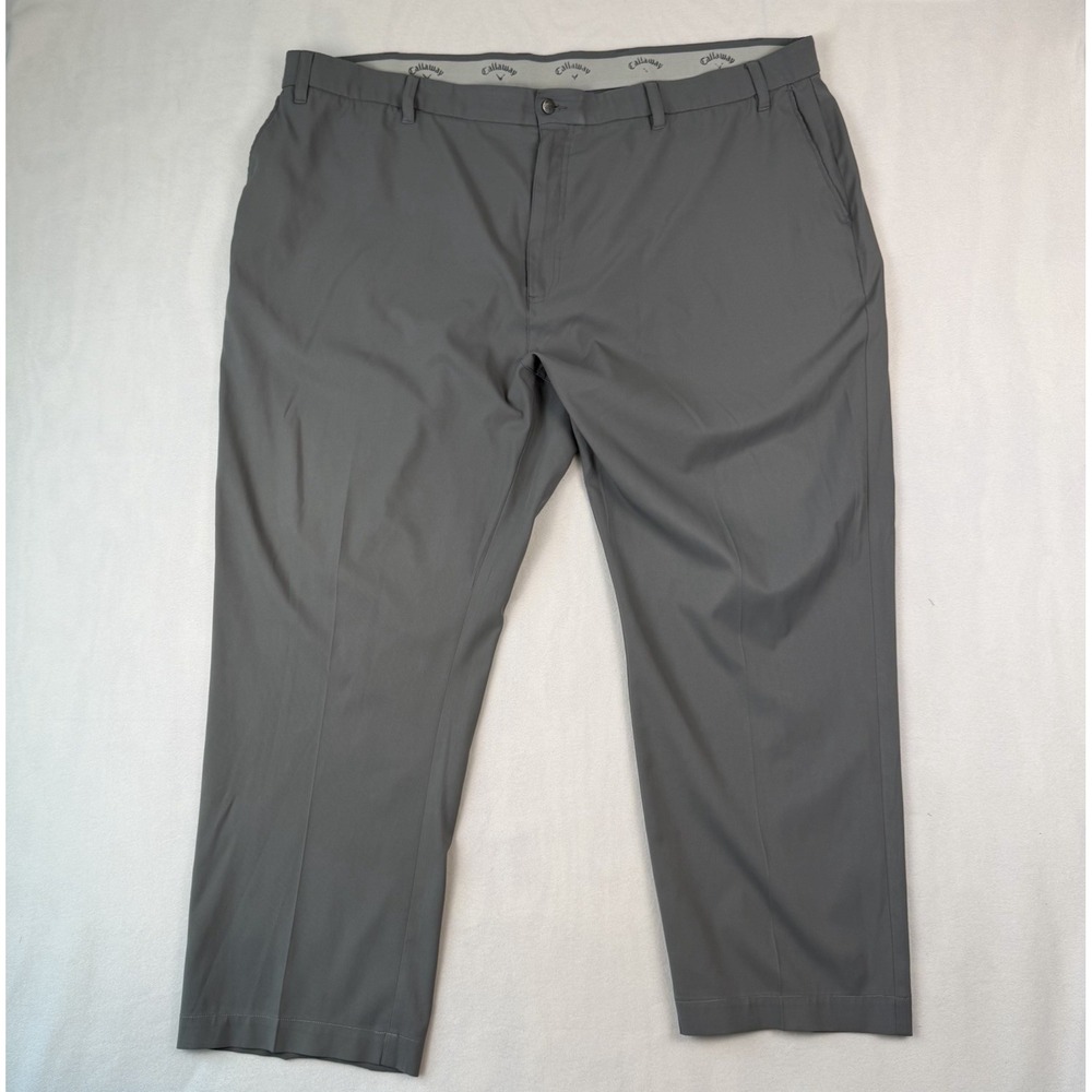Callaway Men's Golf Pants 48x32 Gray Big Tall Athletic Performance Trousers
